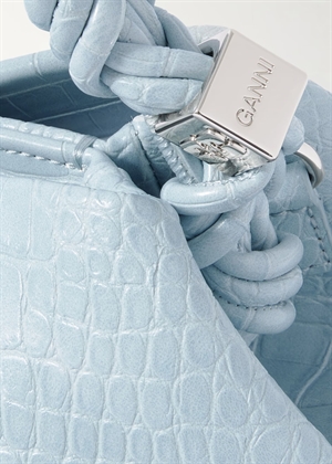 Bou small croco bag Delicate Blue B2100031 Ganni 